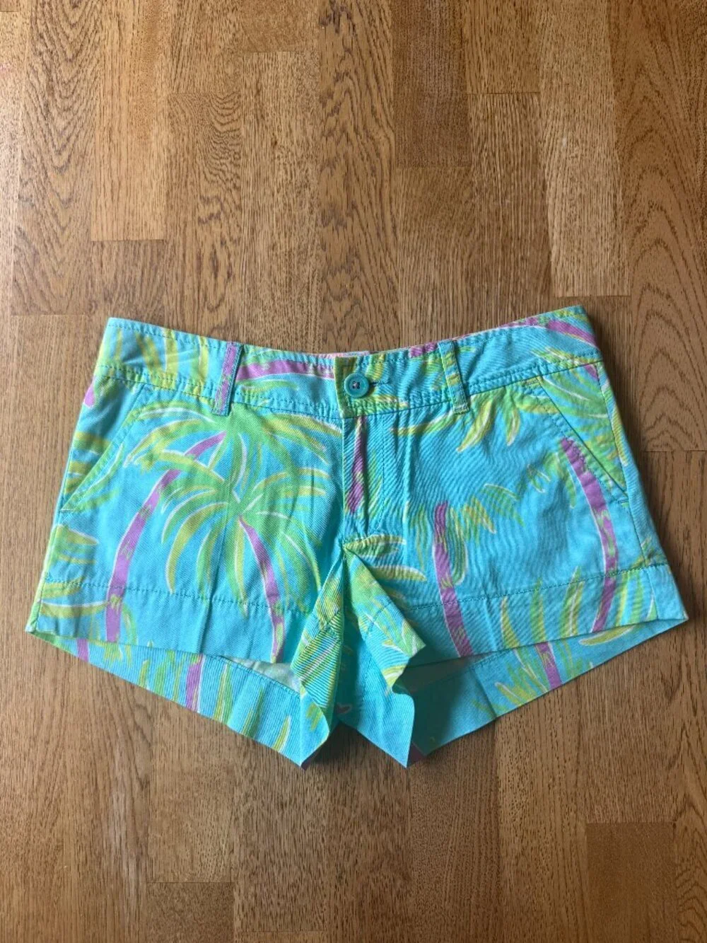 Lilly Pulitzer Walsh Shorts Palm Tree Pattern Size 2